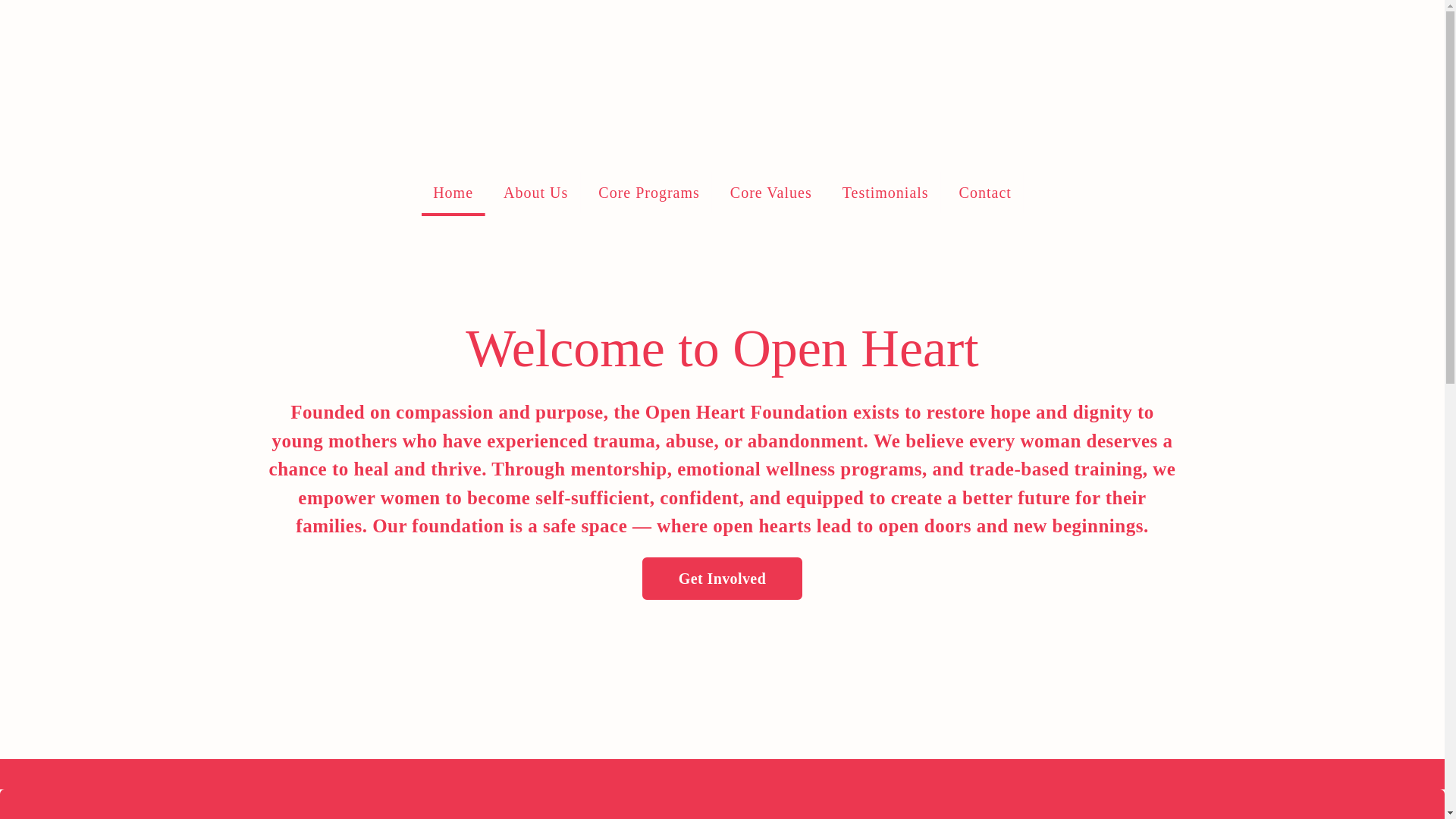 website screenshot of https://open-heart-foundation.org/