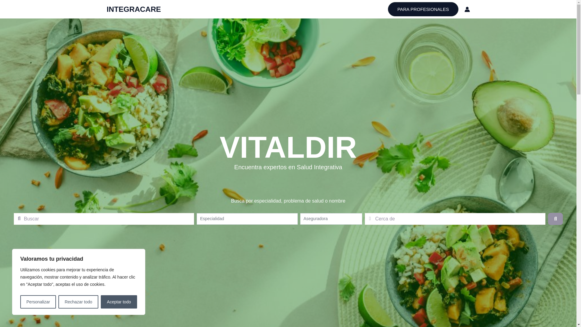 website screenshot of https://integracare.es/