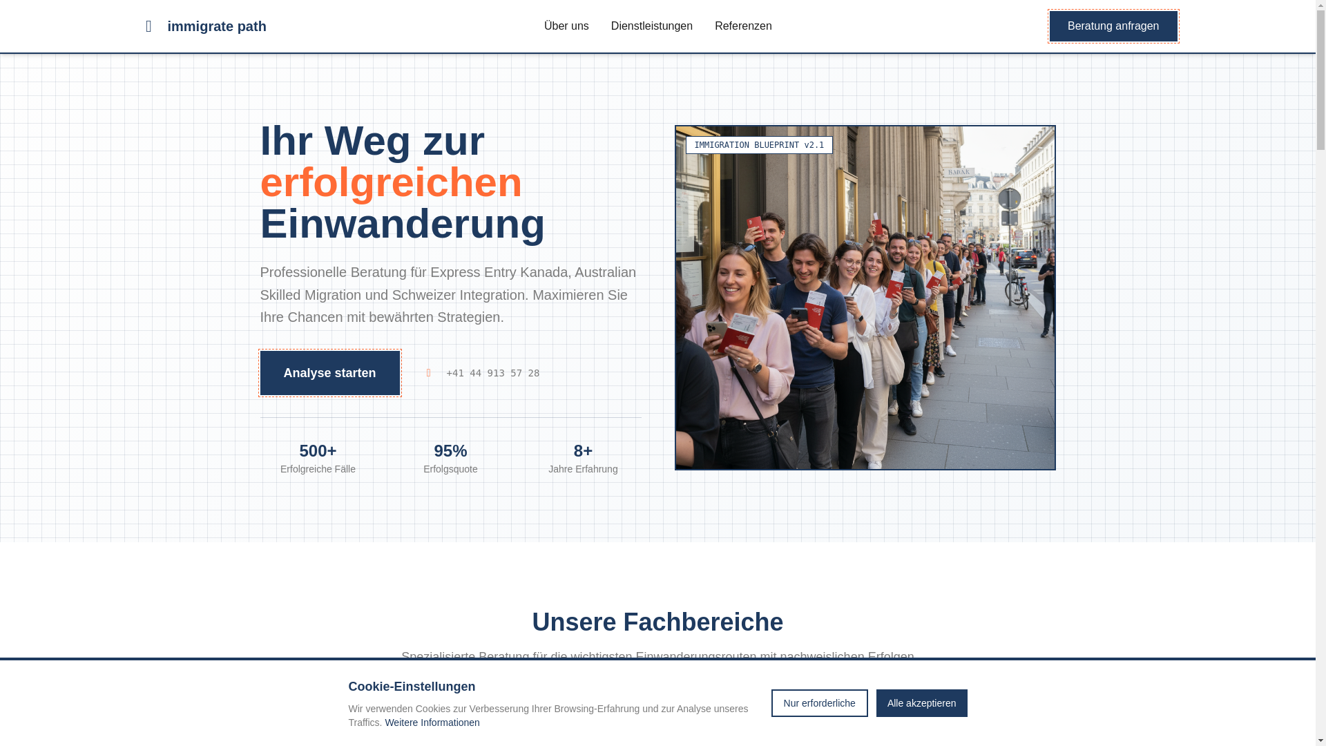 website screenshot of https://immigratepath.info/