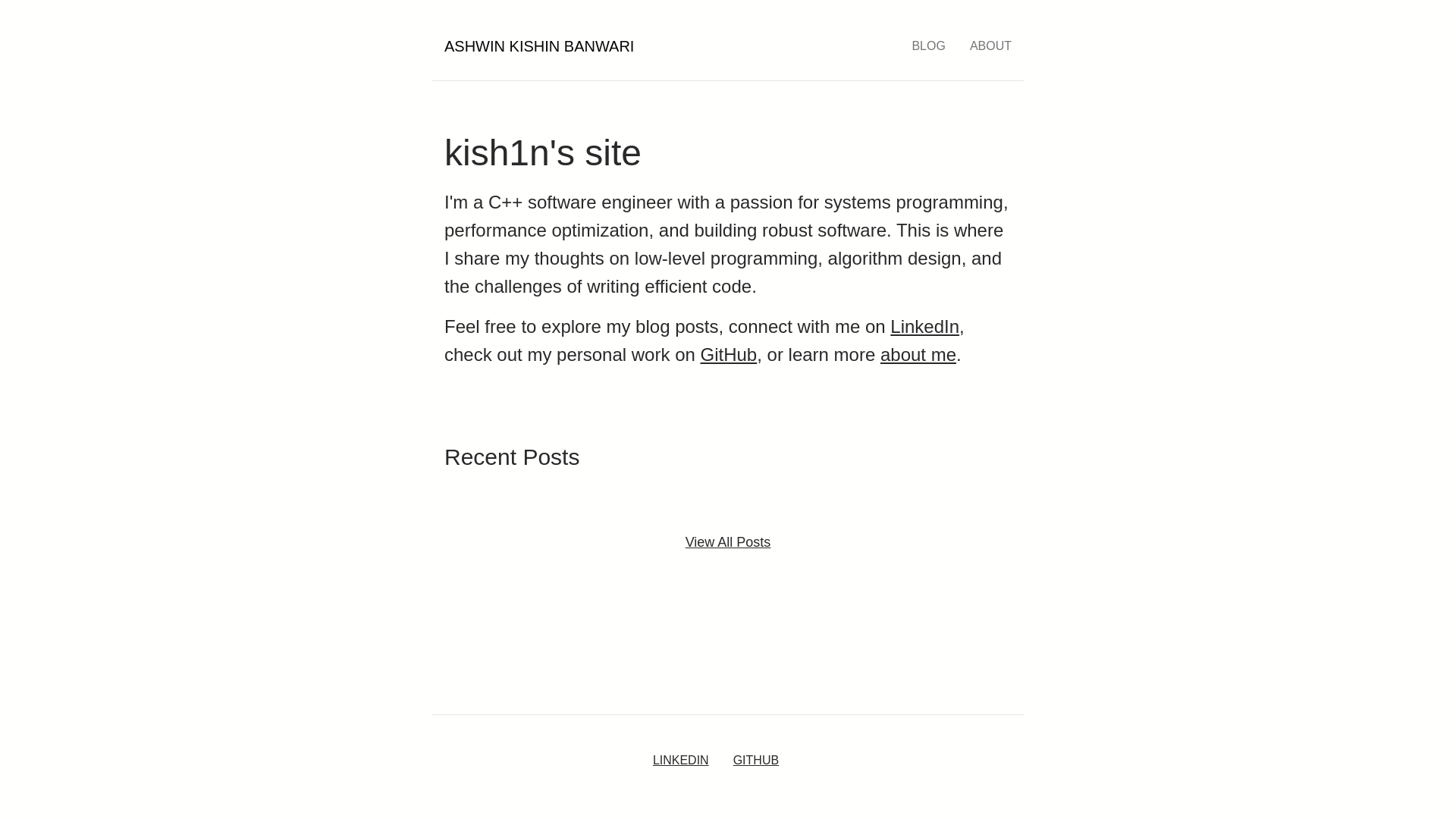 website screenshot of https://kish1n.io/