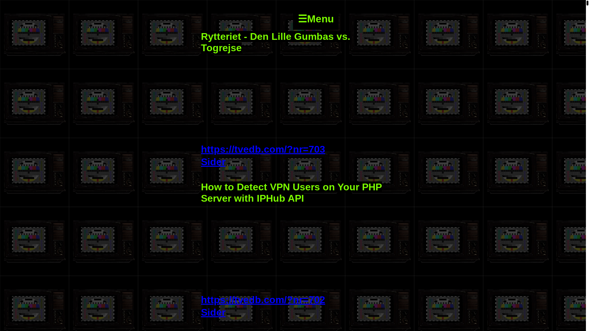 website screenshot of https://tvedb.com/