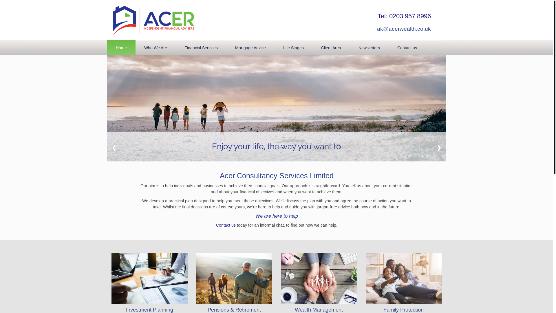 website screenshot of https://acerconsultingservices.pages.dev/