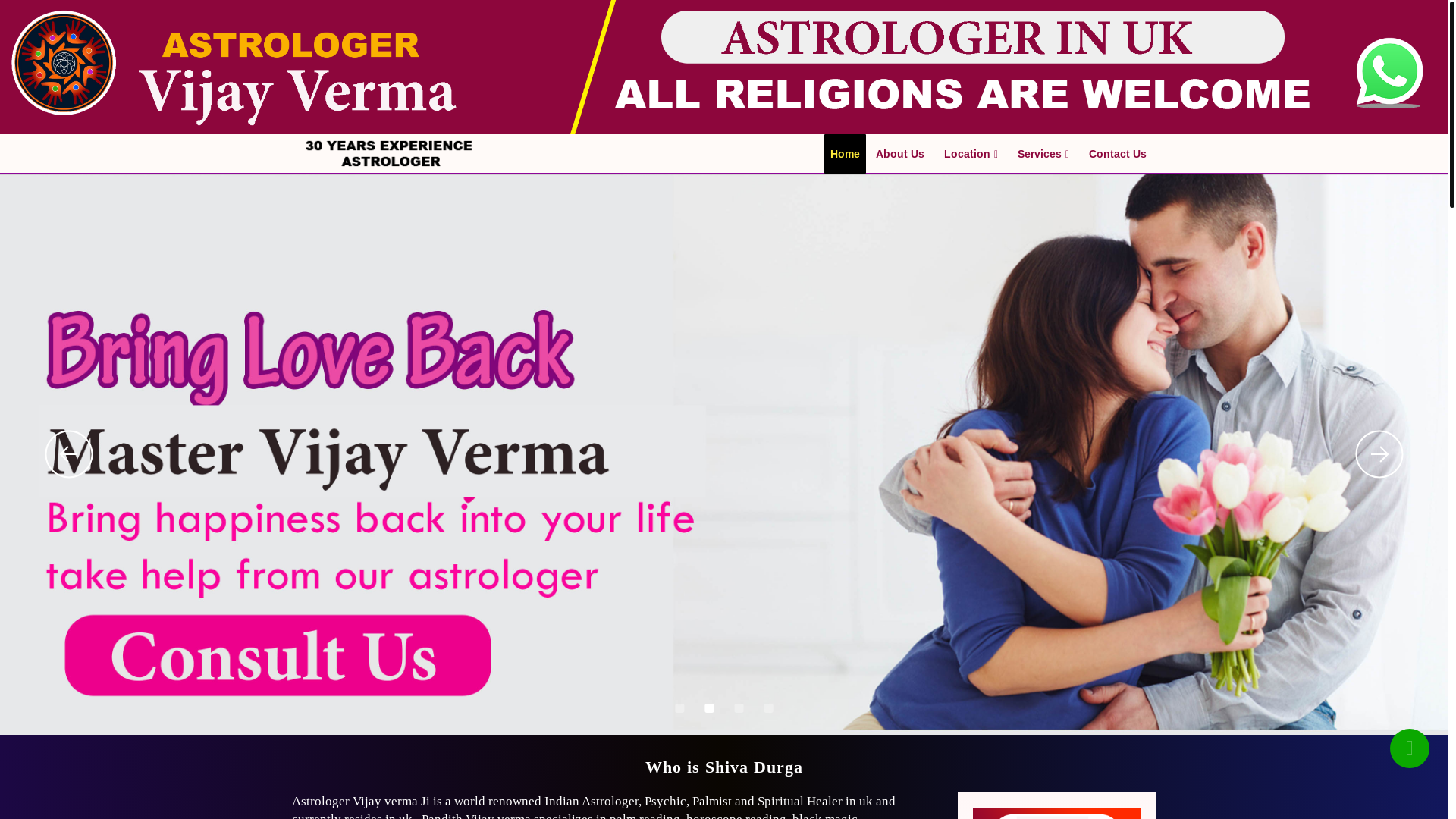 website screenshot of https://astrologer-vijayverma.com/