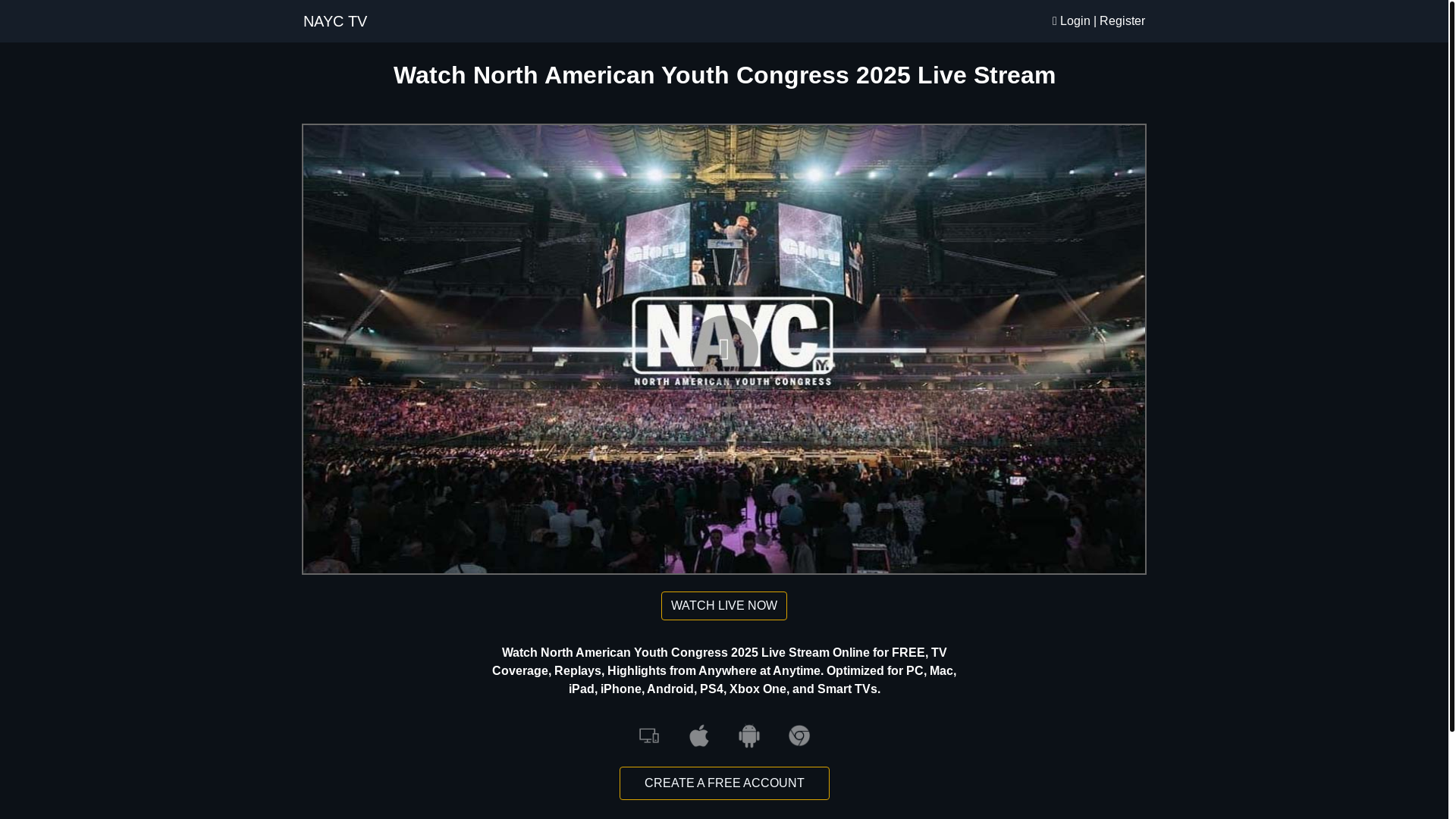 website screenshot of https://hsstreamtv.com/nayc-2025