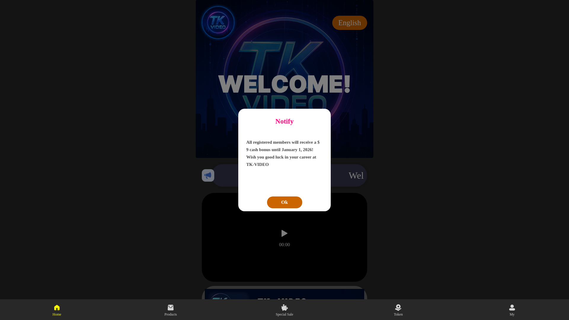 website screenshot of https://tkvideo.online/