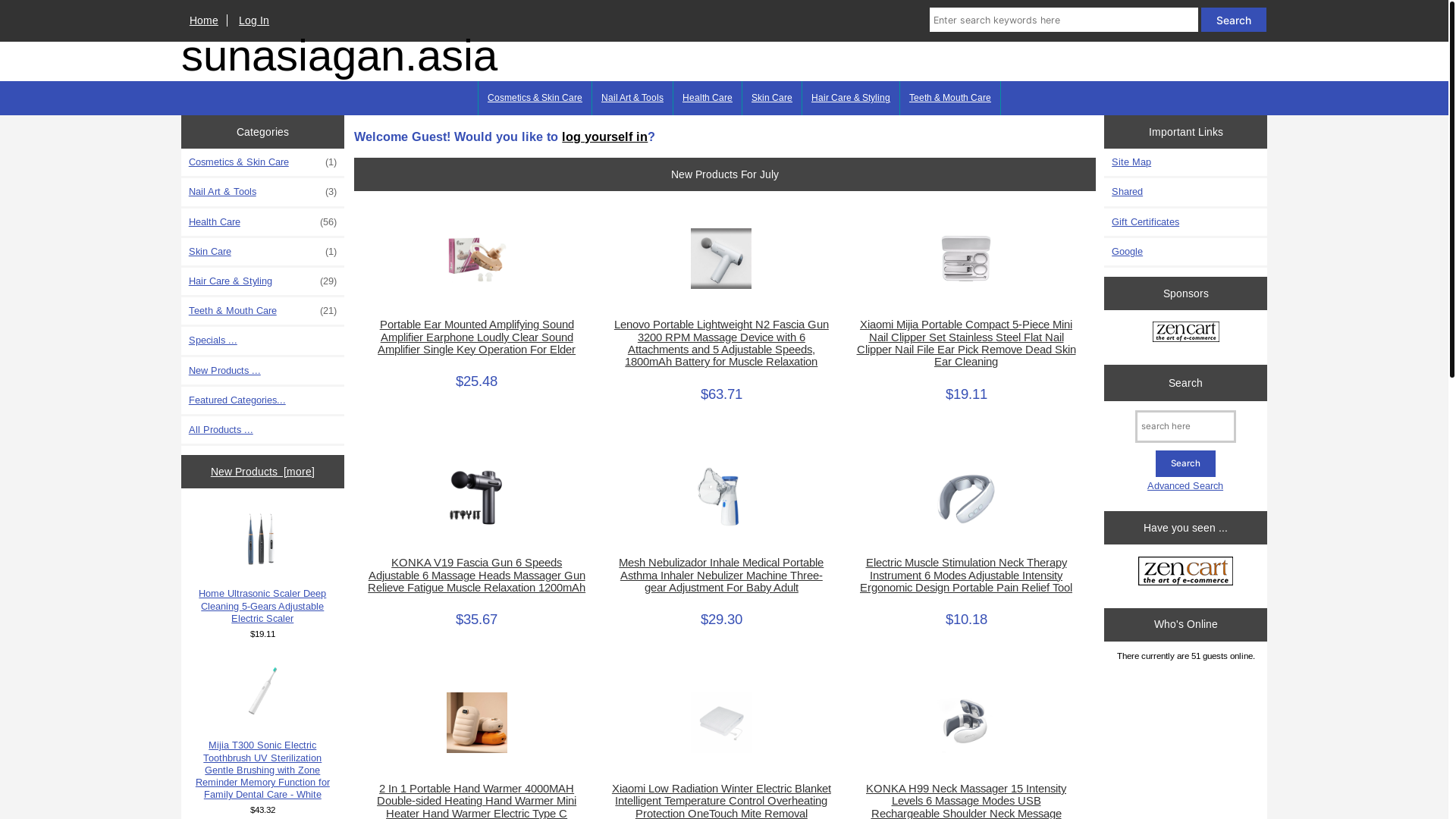 website screenshot of https://sunasiagan.asia/