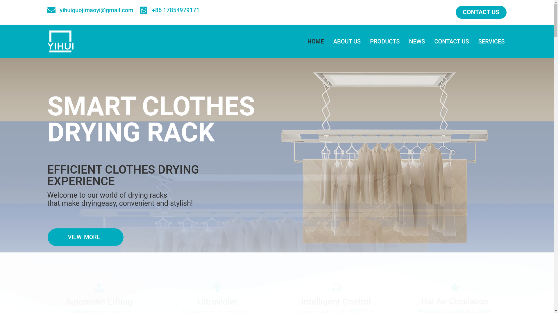 website screenshot of https://yihuirack.com/
