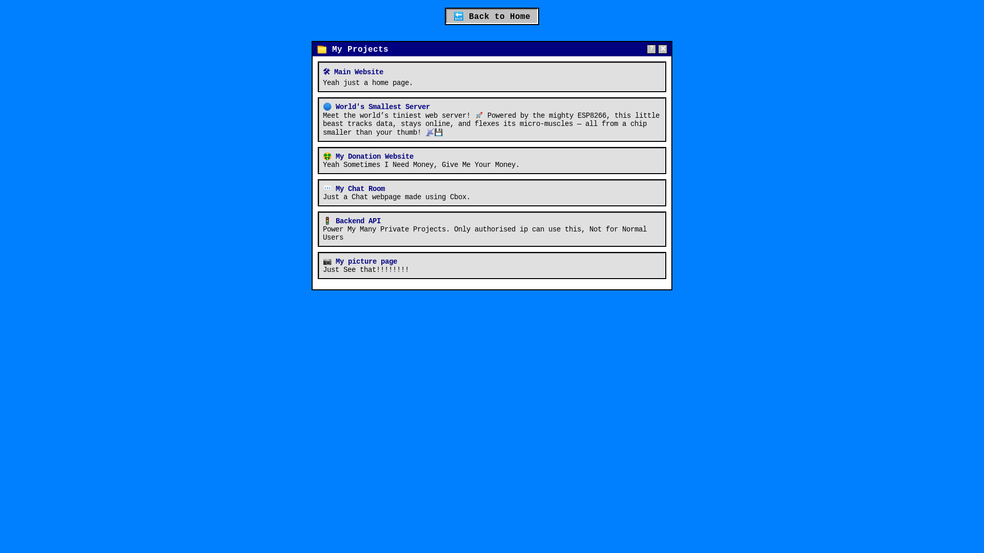 website screenshot of https://projects-5fk.pages.dev/