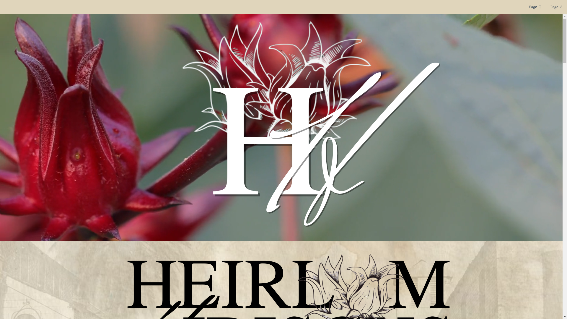 website screenshot of https://heirloom-hibiscus.com/