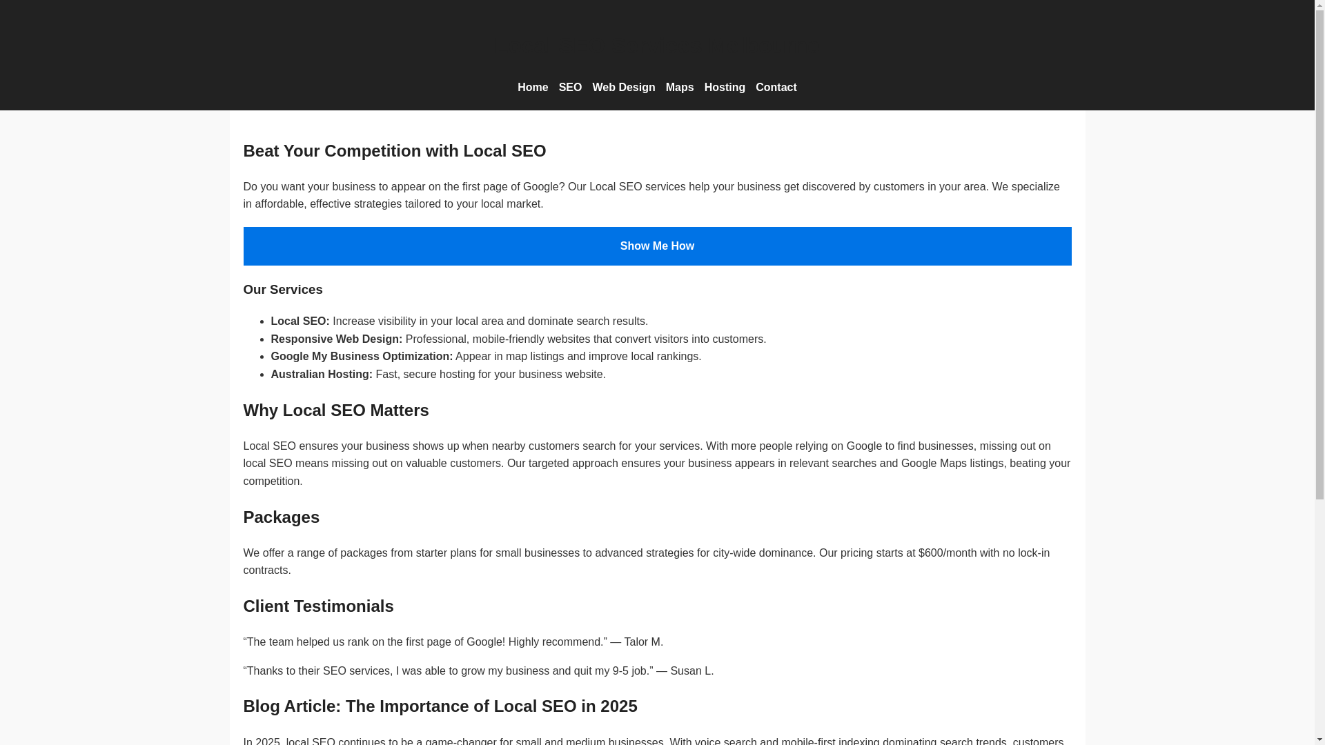 website screenshot of https://localseoservices.pages.dev/