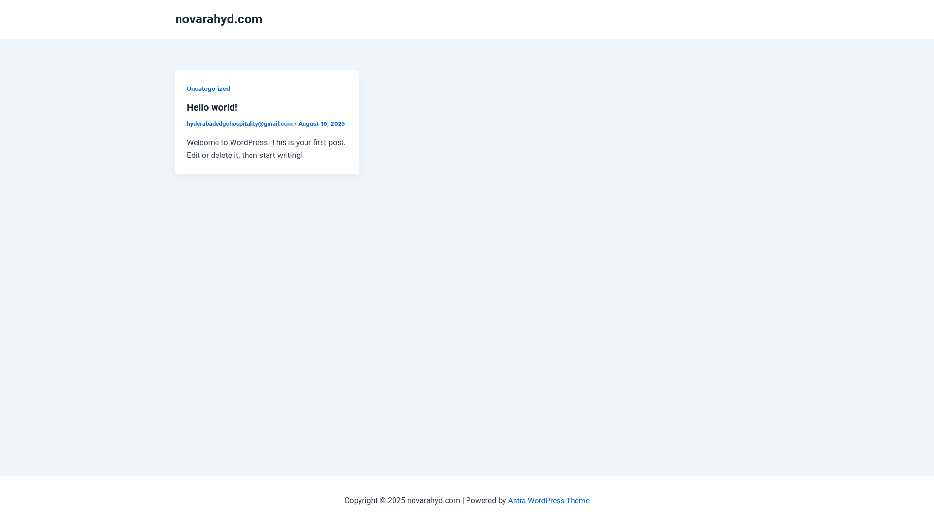 website screenshot of https://novarahyd.com/