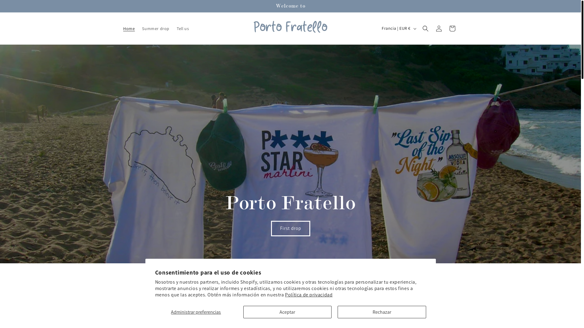 website screenshot of https://portofratello.com/