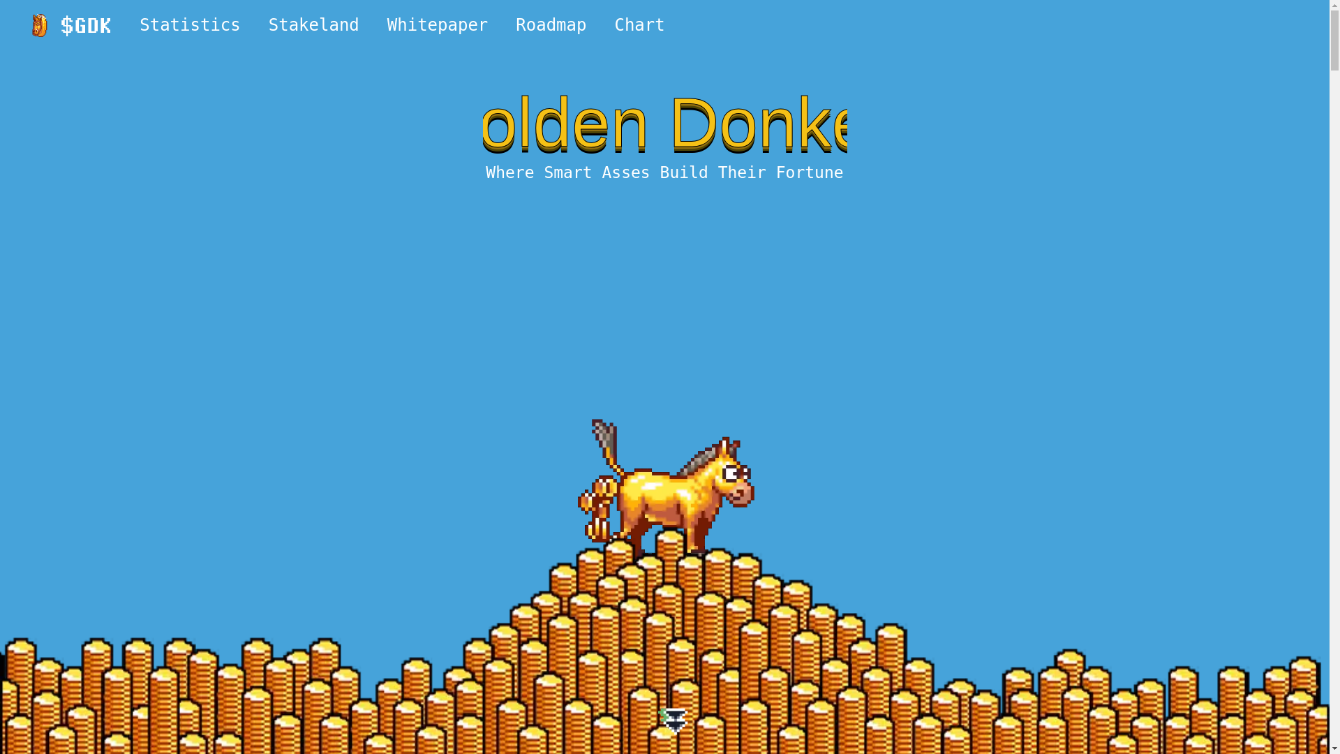 website screenshot of https://realgoldendonkey.io/