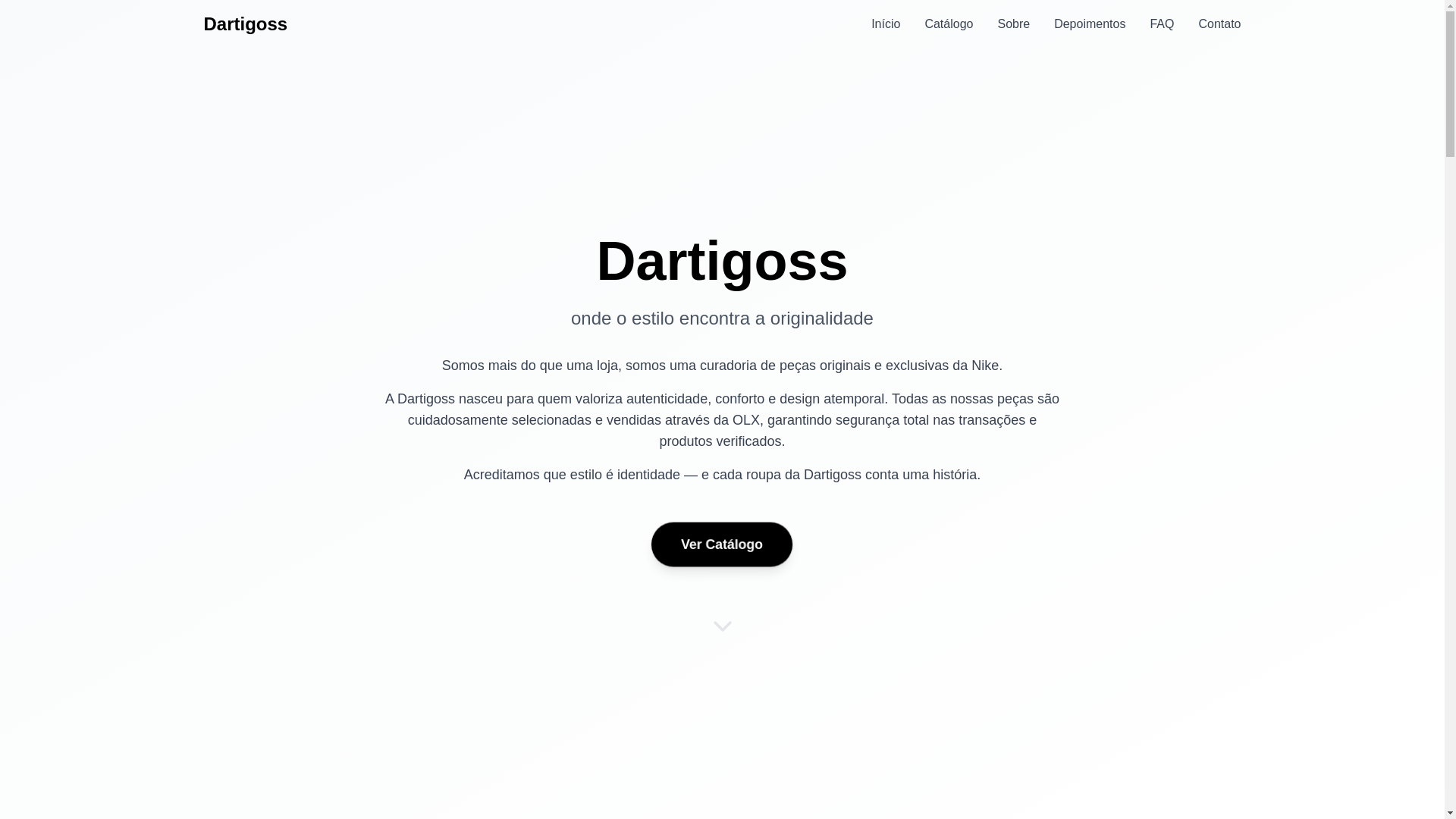 website screenshot of https://dartigoss.com.br/