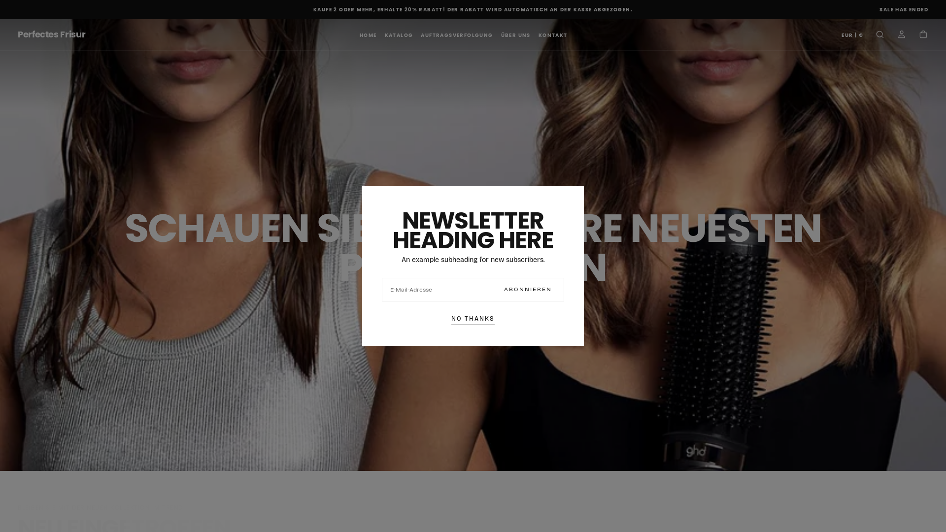 website screenshot of https://perfectesfrisur.com/