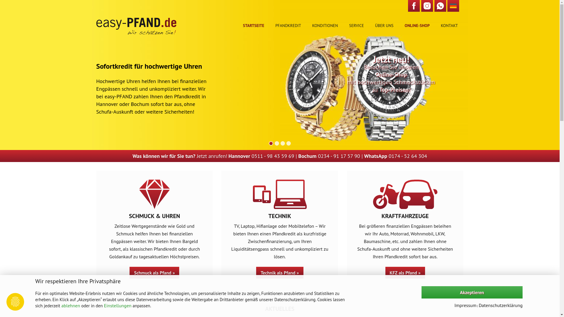 website screenshot of https://easy-pfand-gmbh.de/