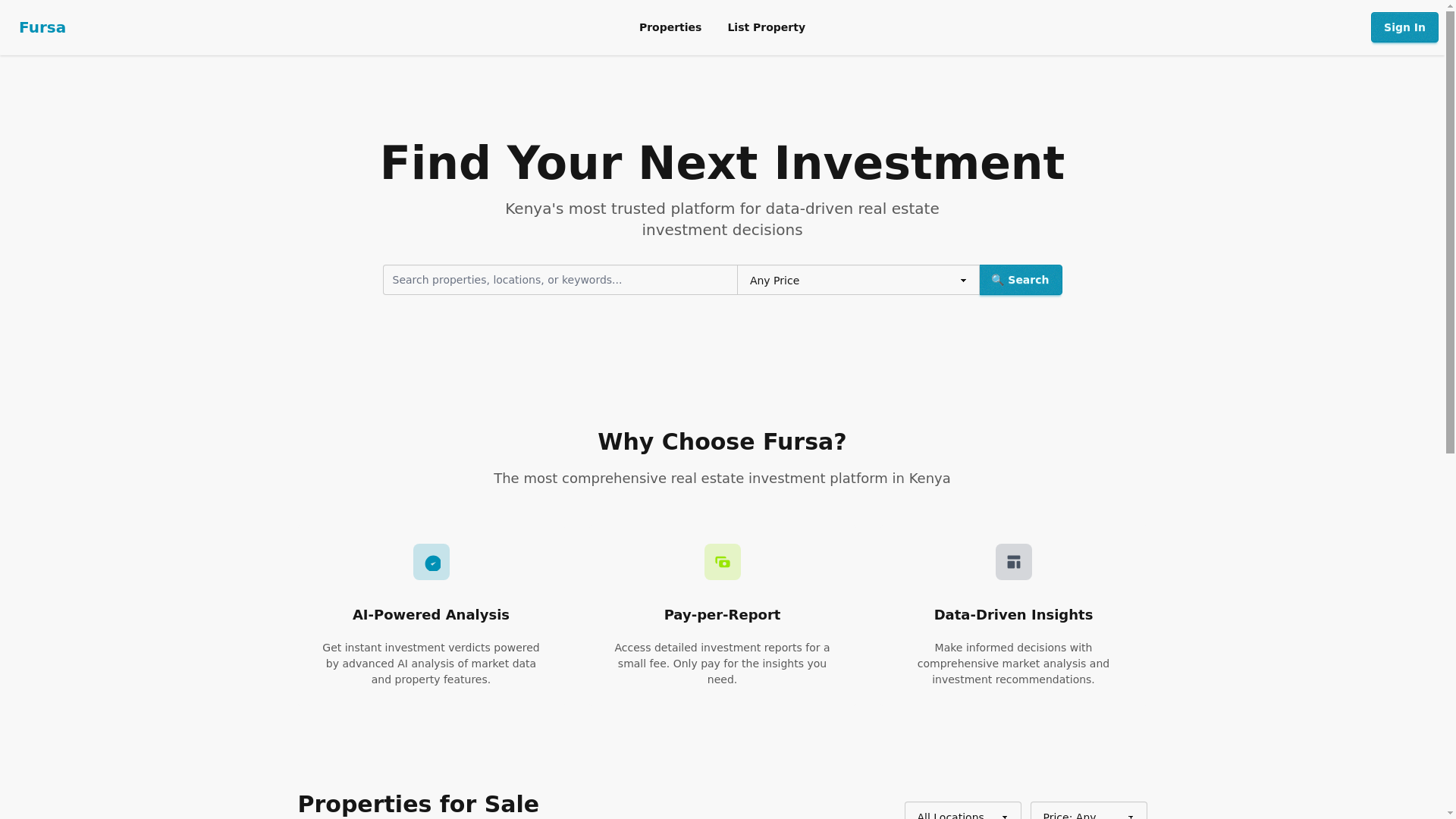 website screenshot of https://fursa-appwrite.pages.dev/
