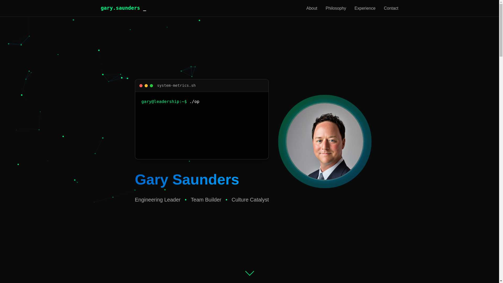 website screenshot of https://garysaunders.me/