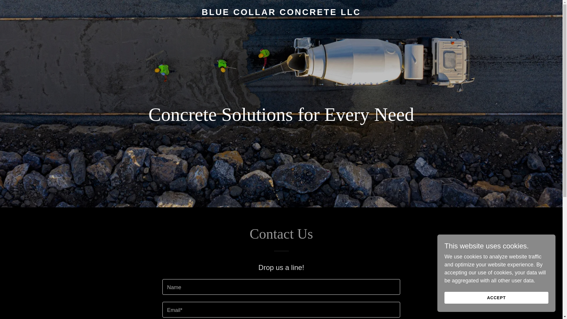 website screenshot of https://bluecollarconcretellc.com/