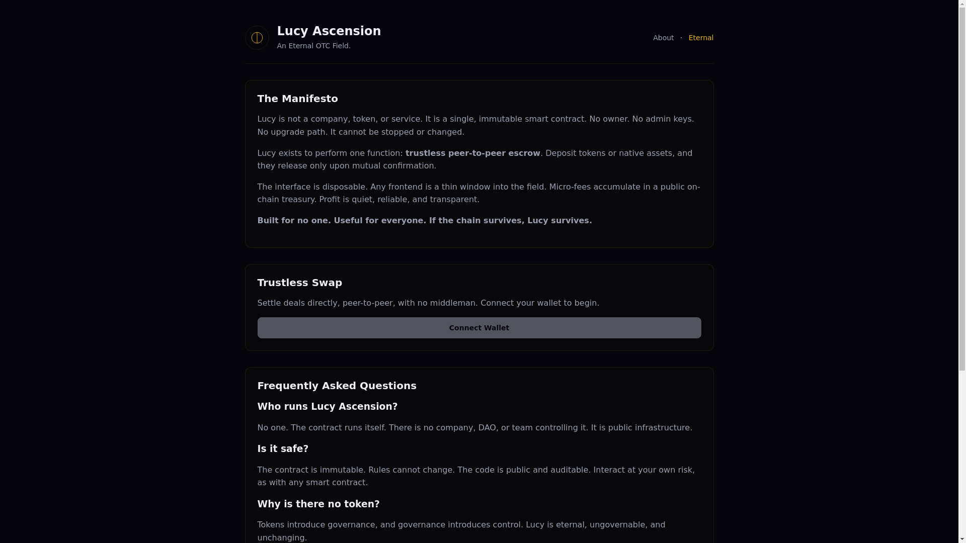 website screenshot of https://lucy-protocol.pages.dev/