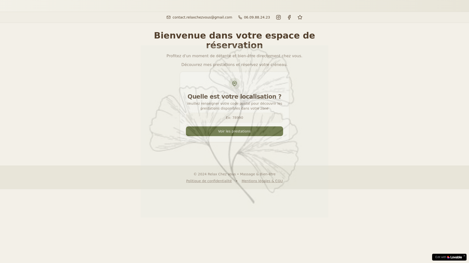 website screenshot of https://relaxchezvous.cloud/