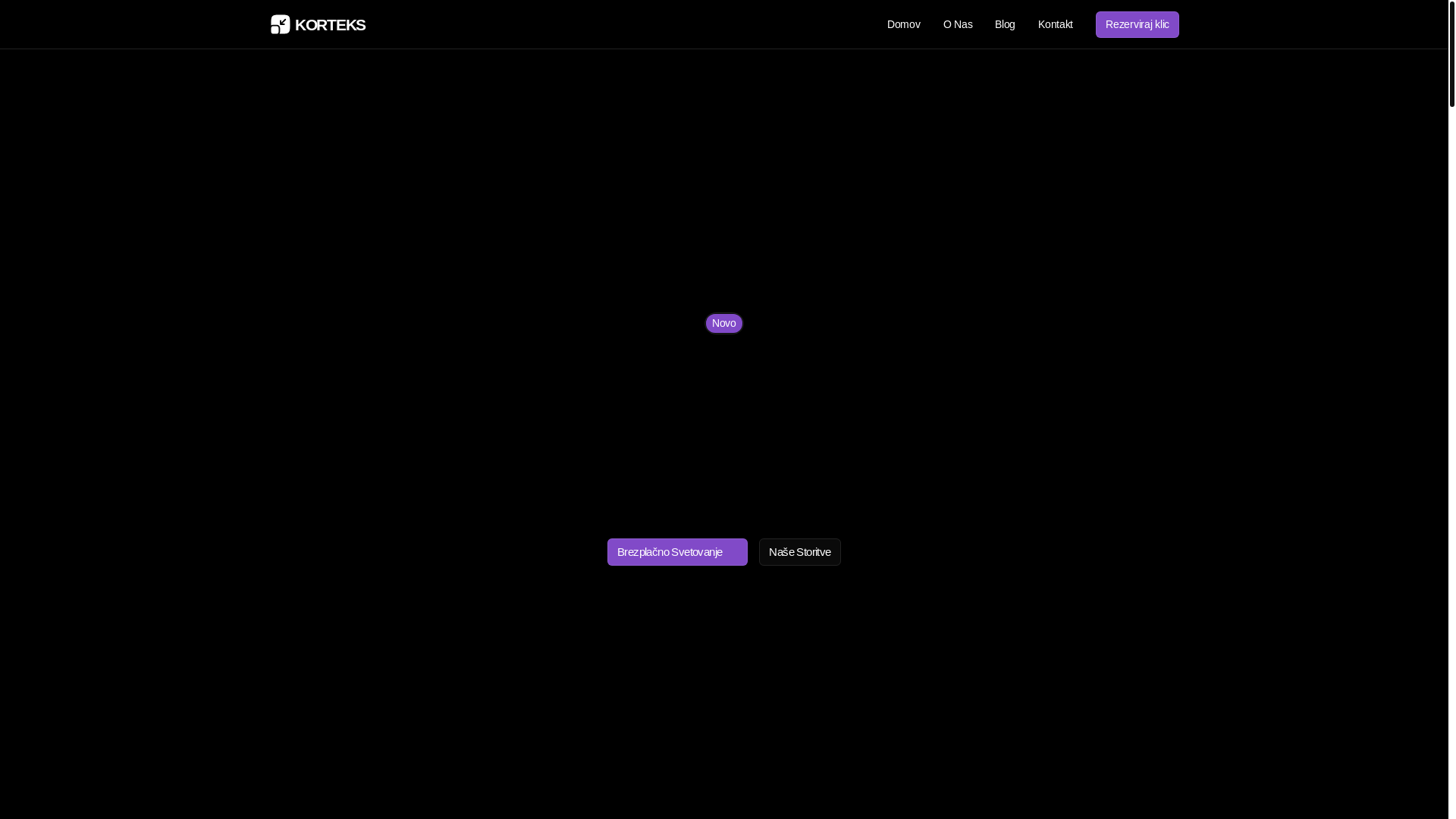 website screenshot of https://korteks.si/