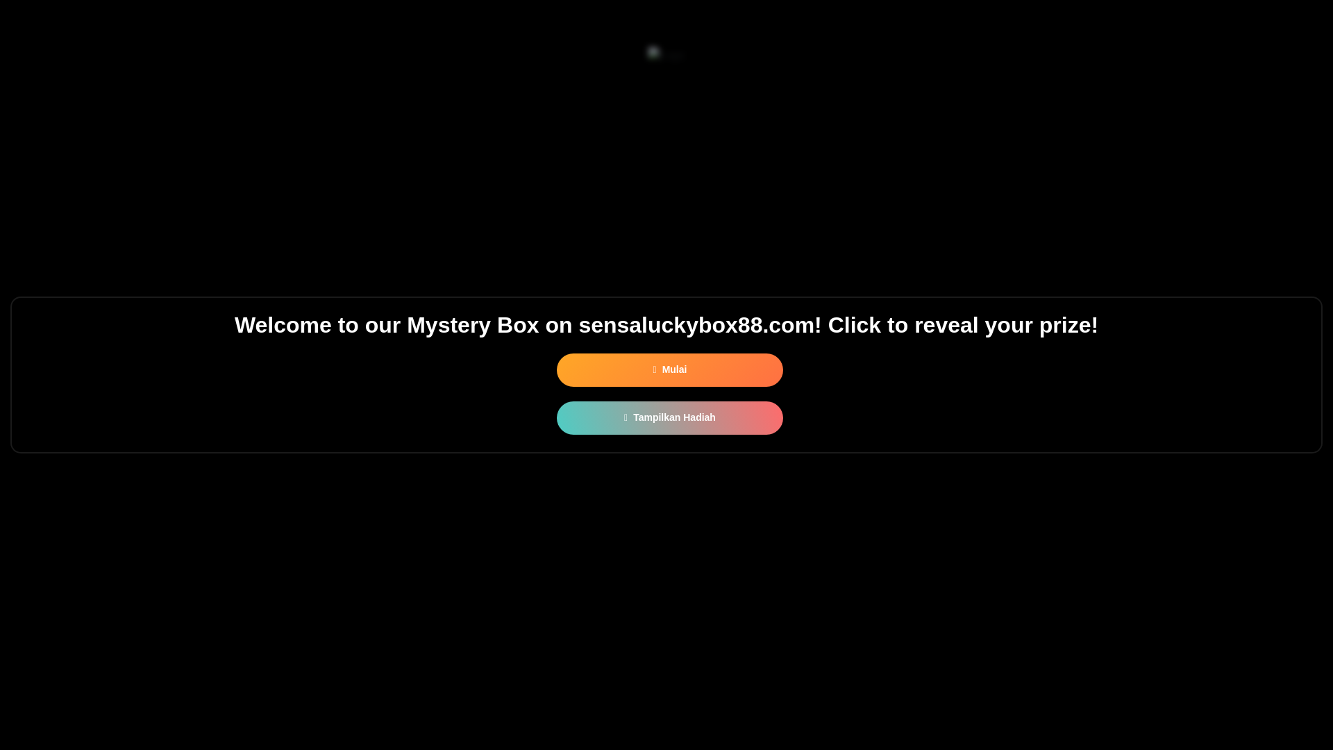 website screenshot of https://sensaluckybox88.com/