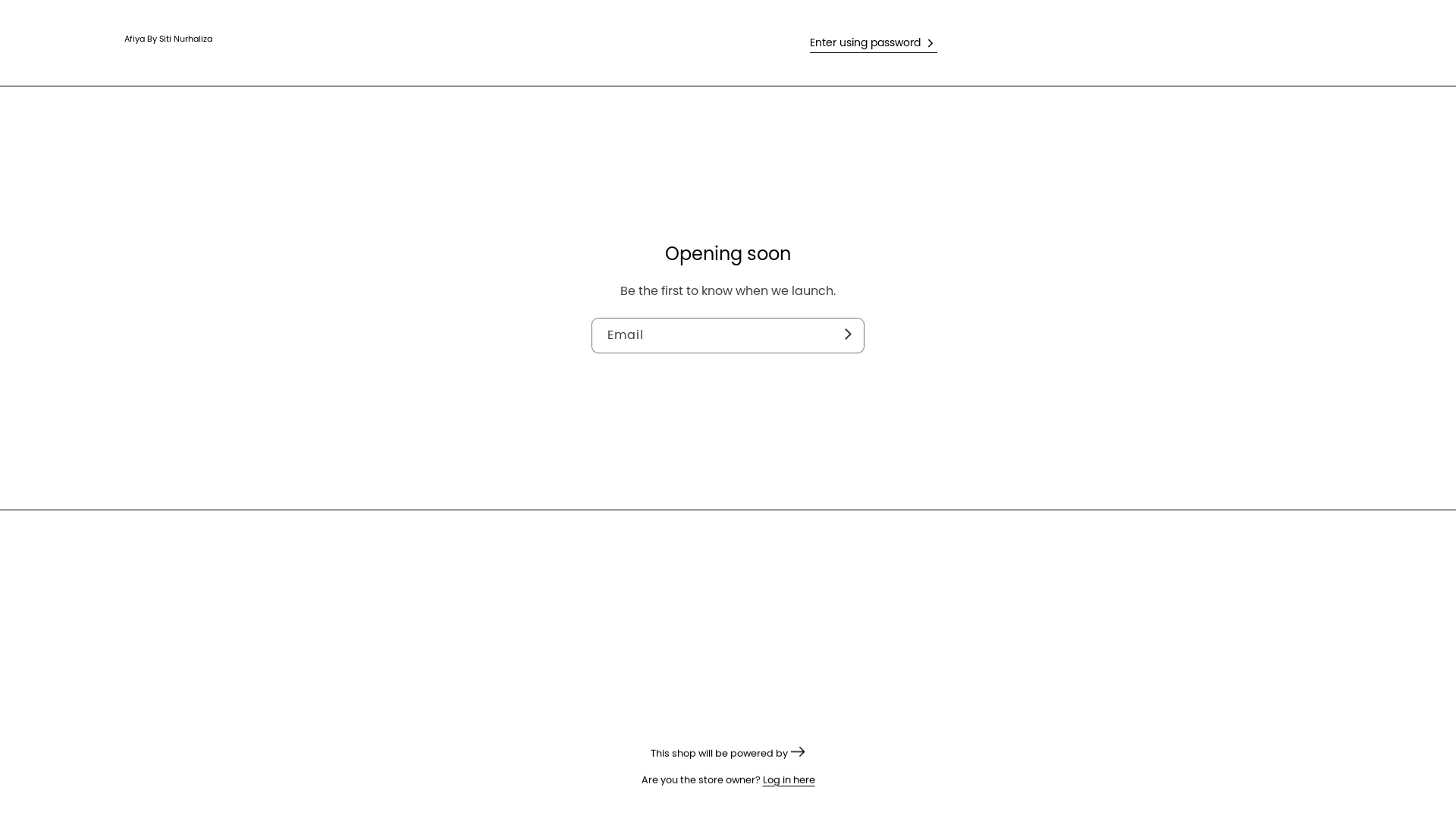 website screenshot of https://afiyabysitinurhaliza.com/