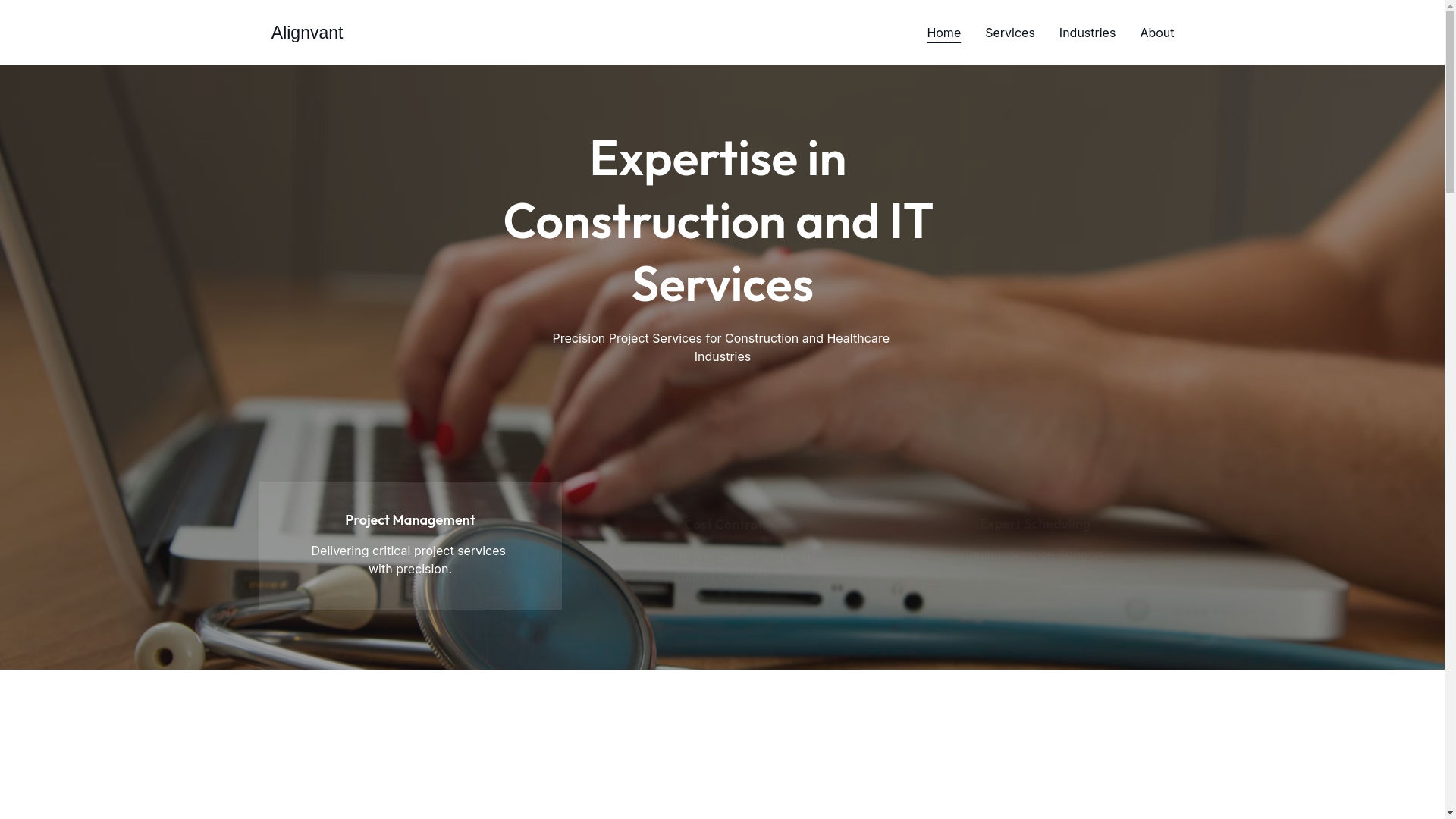 website screenshot of https://alignvant.com/
