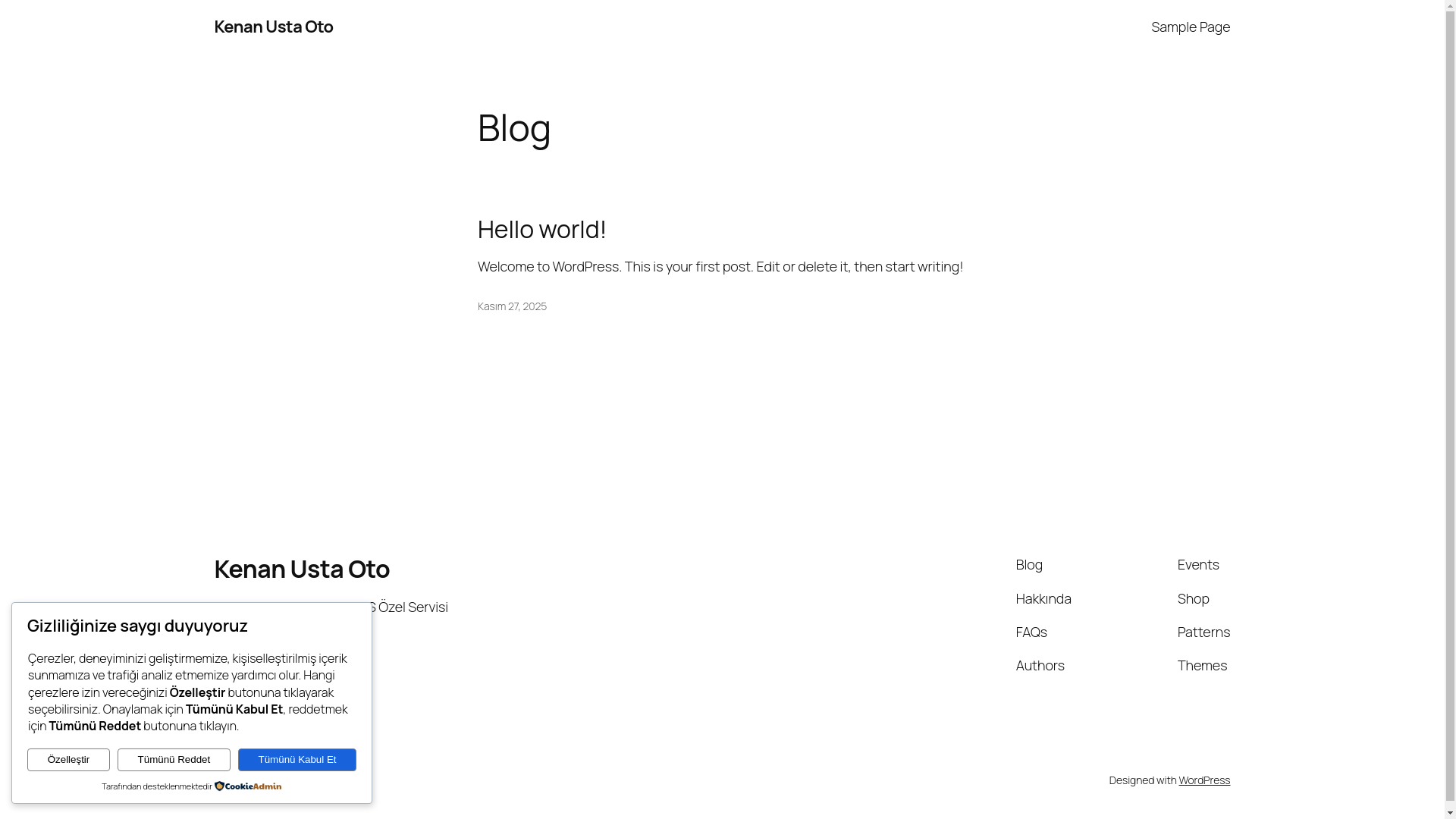 website screenshot of https://kenanustaoto.com/
