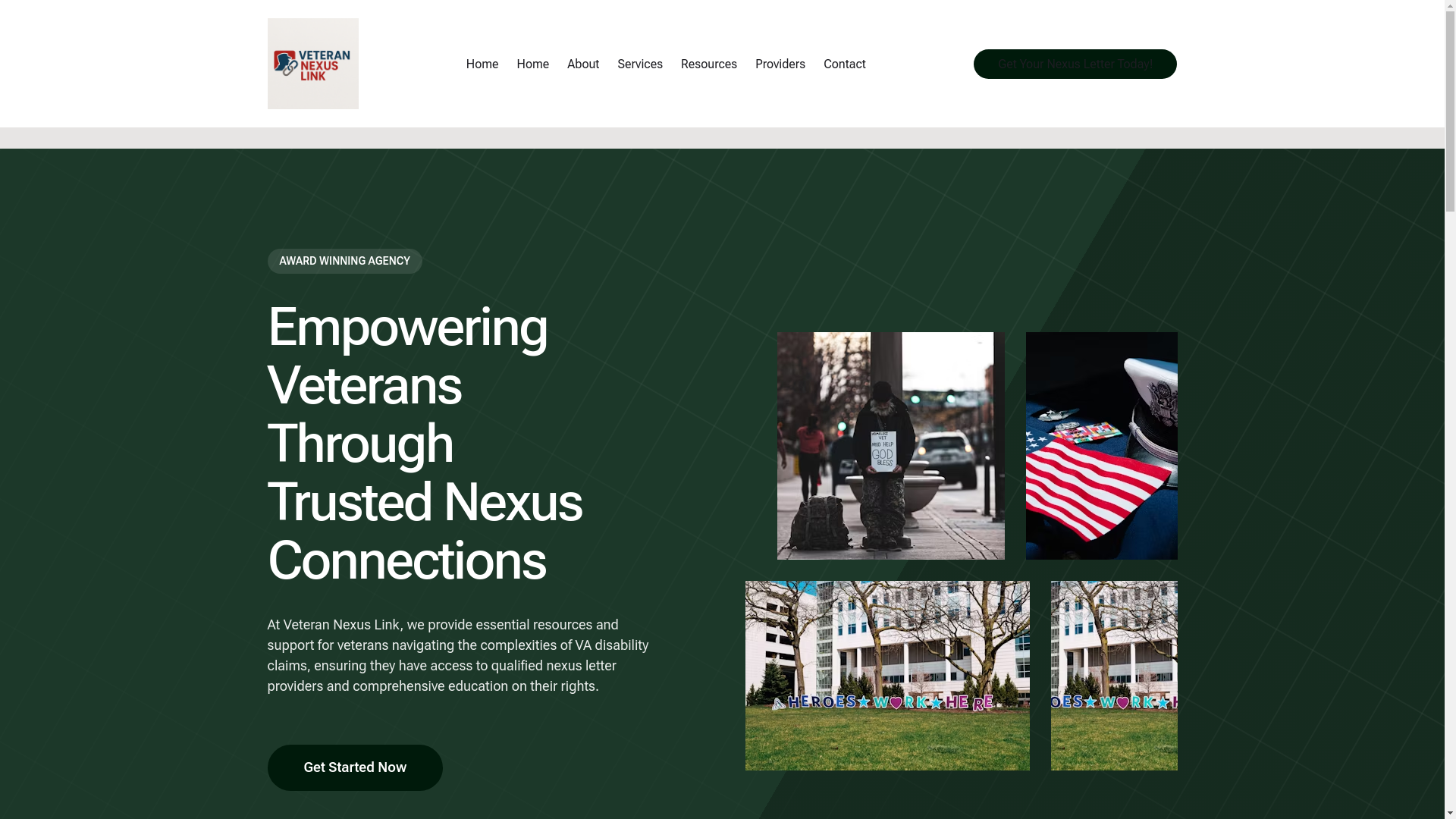 website screenshot of https://veterannexuslink.com/