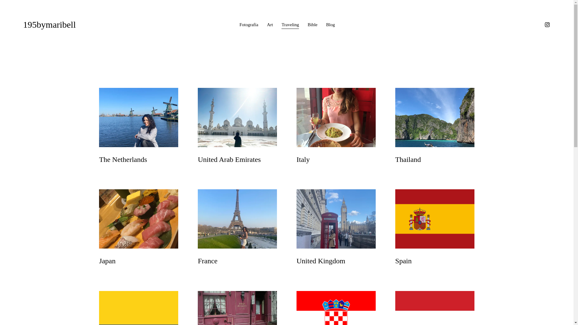 website screenshot of https://195bymaribell.com/