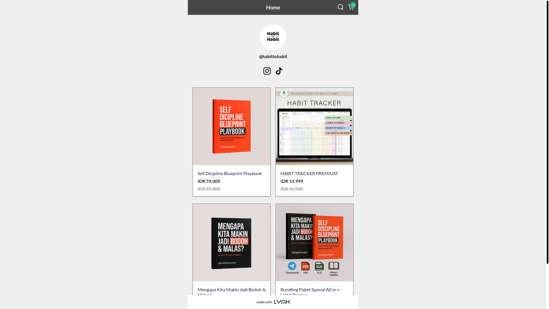 website screenshot of https://habittohabit.id/