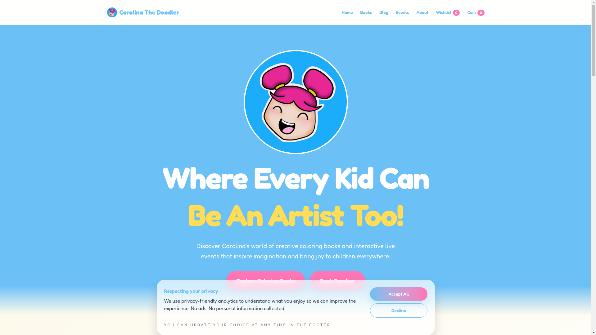 website screenshot of https://carolinathedoodler.pages.dev/