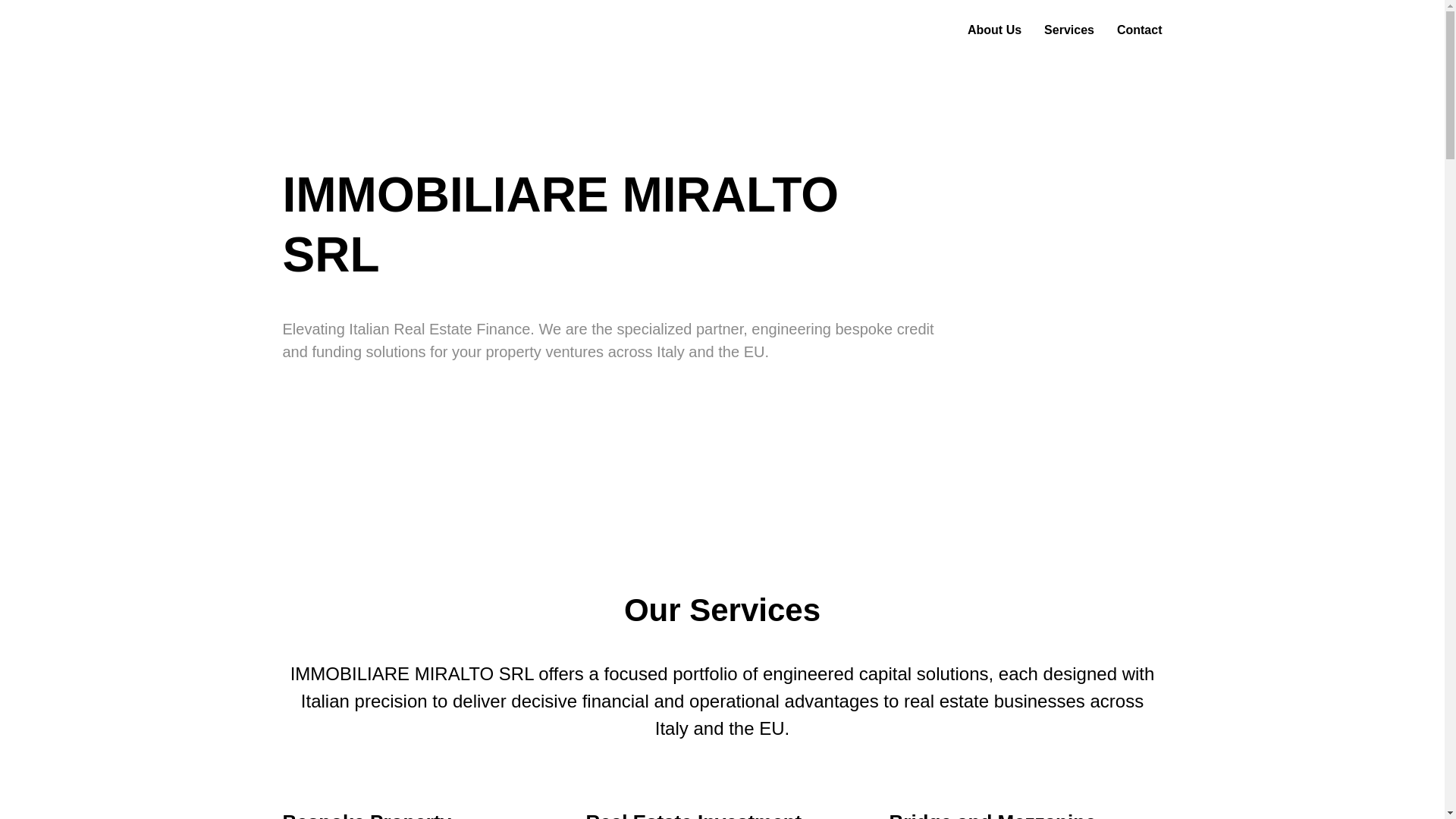 website screenshot of https://immobiliaremiraltosrl.com/
