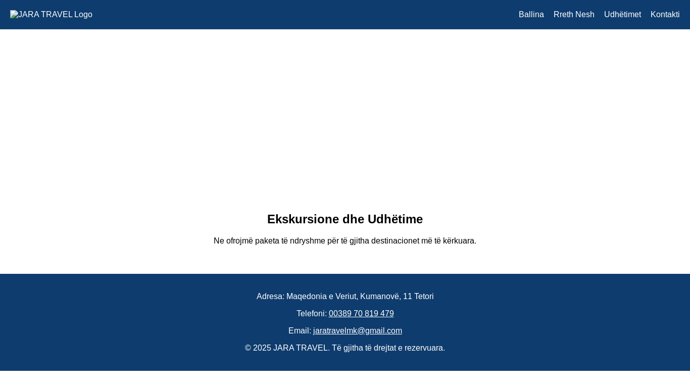 website screenshot of https://jara-travel-landing-page.pages.dev/