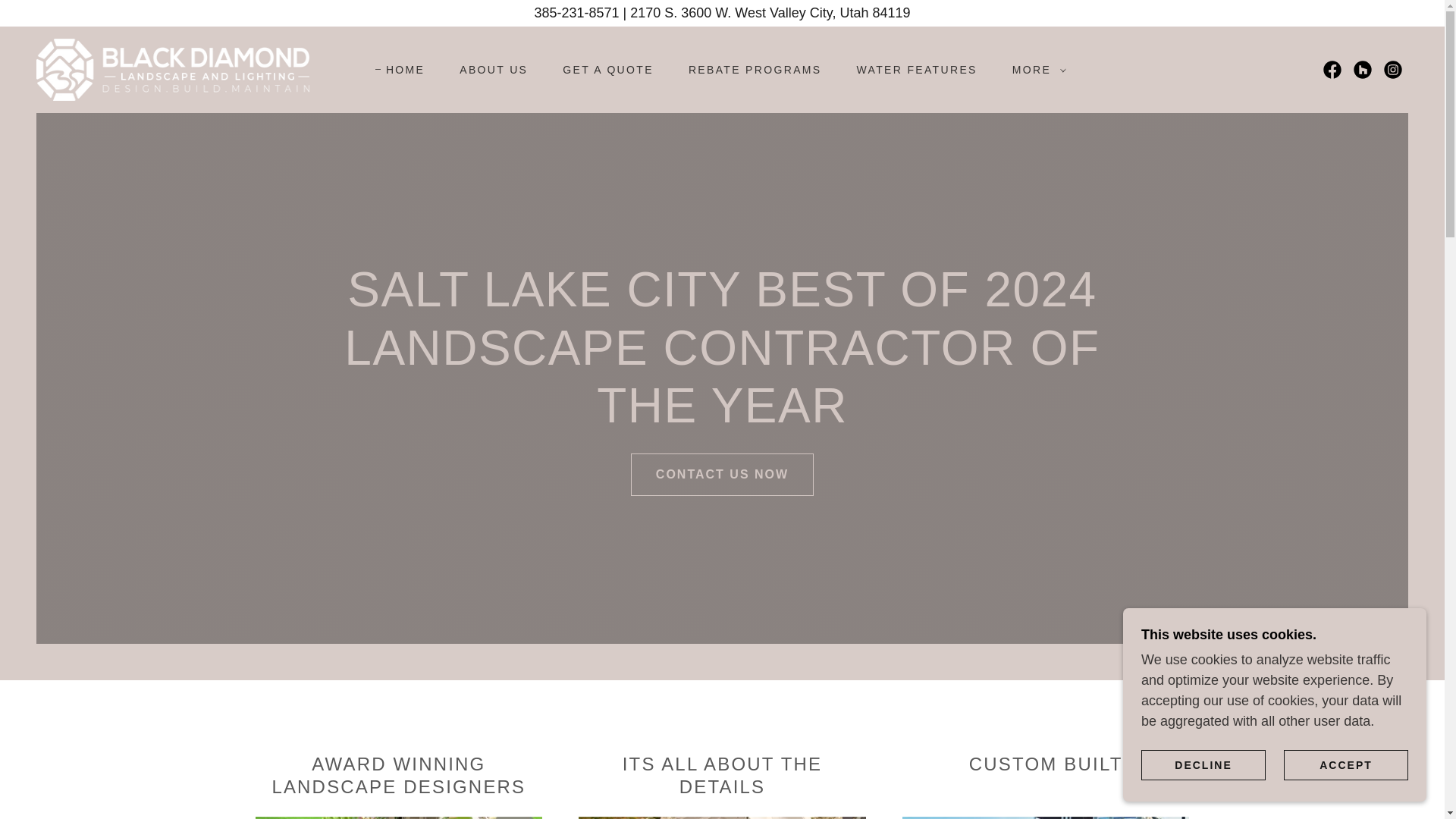 website screenshot of https://utahsbestlawnandlandscape.com/