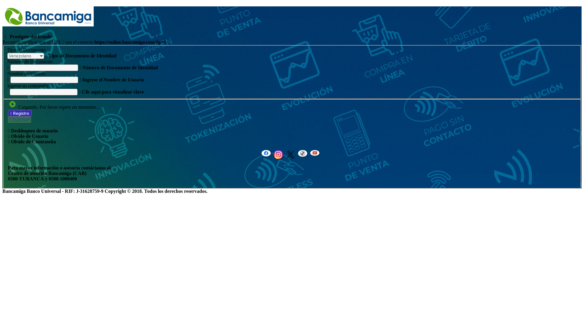 website screenshot of https://onlin-bancamiga.webcindario.com/