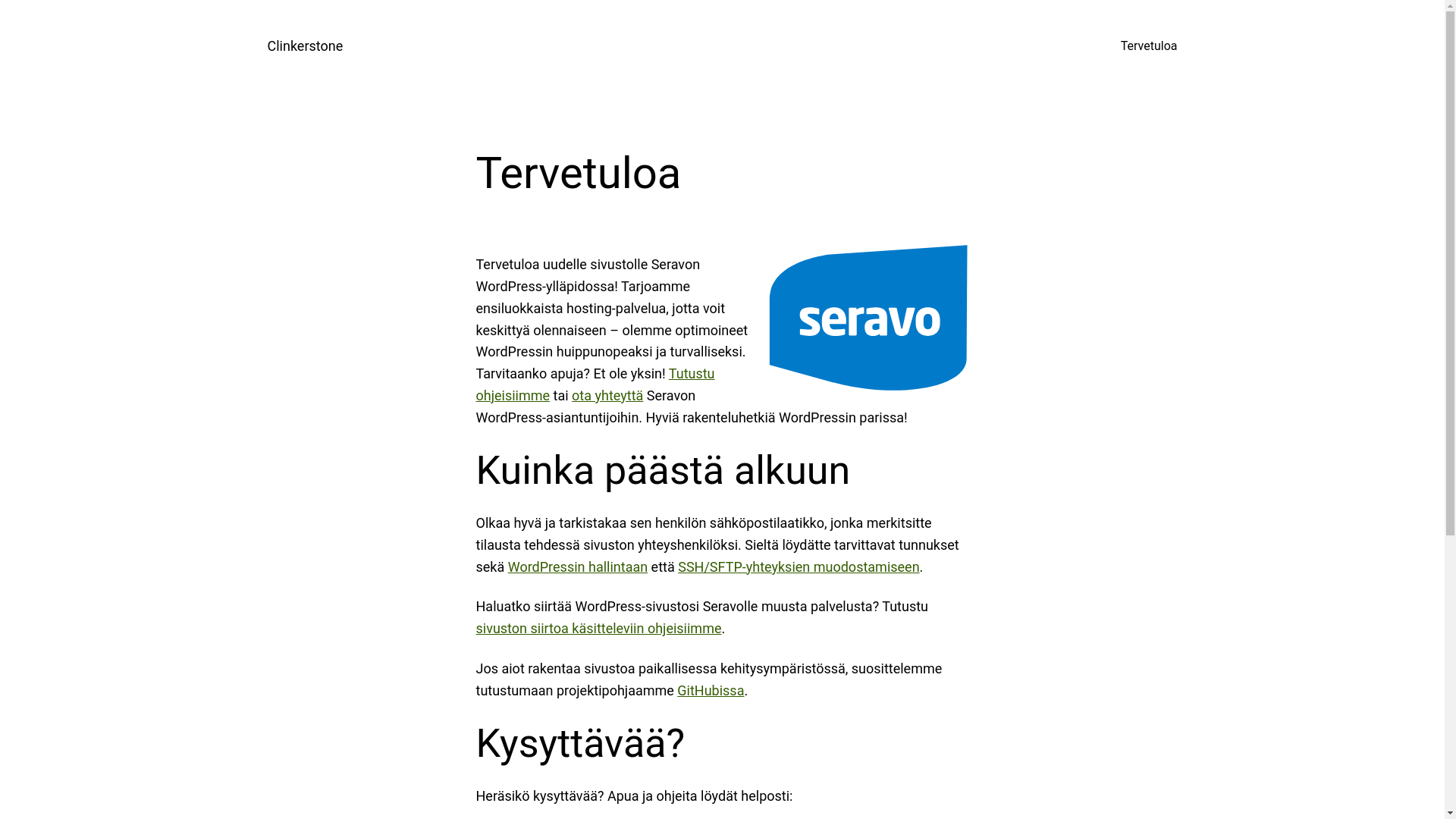 website screenshot of https://clinkerstone.fi/