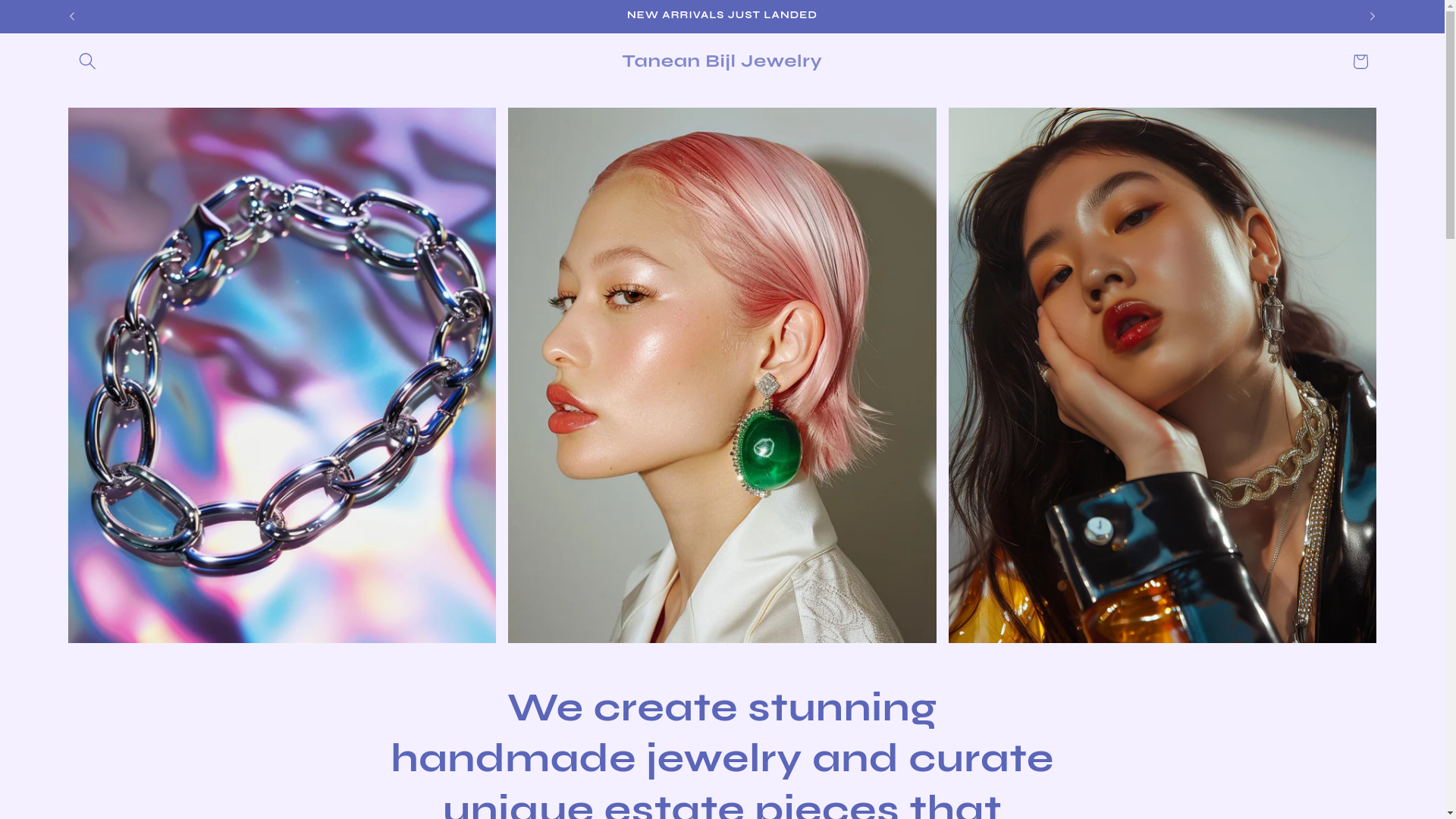 website screenshot of https://taneanbijl-jewelry.com/