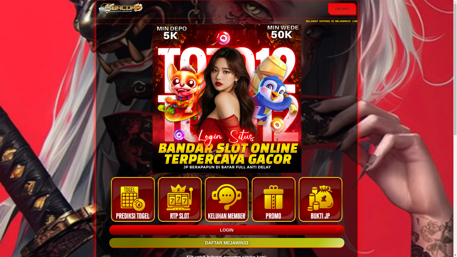 website screenshot of https://mejawin33-hoki.pages.dev/