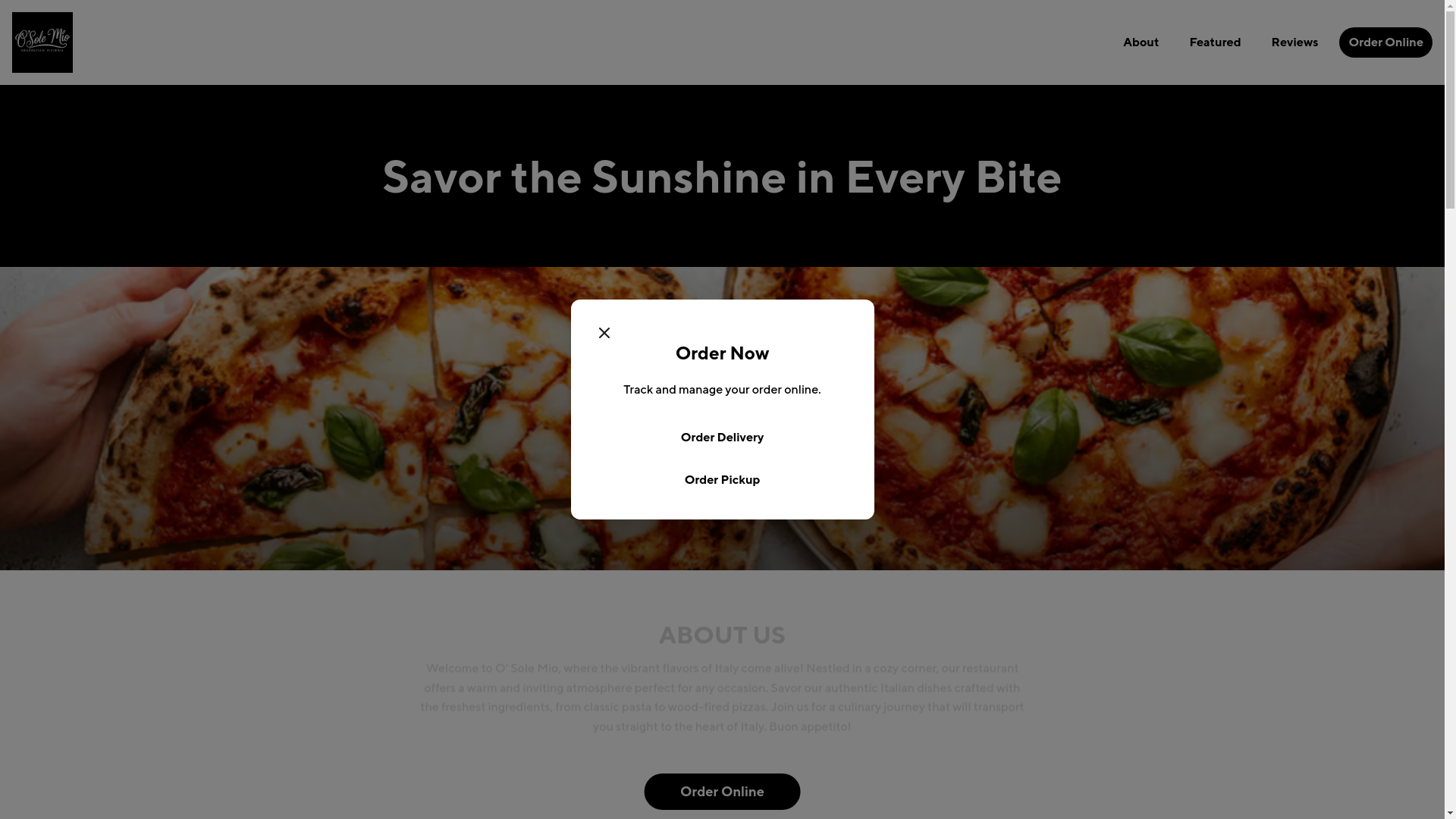 website screenshot of https://osolemiopizza.com/