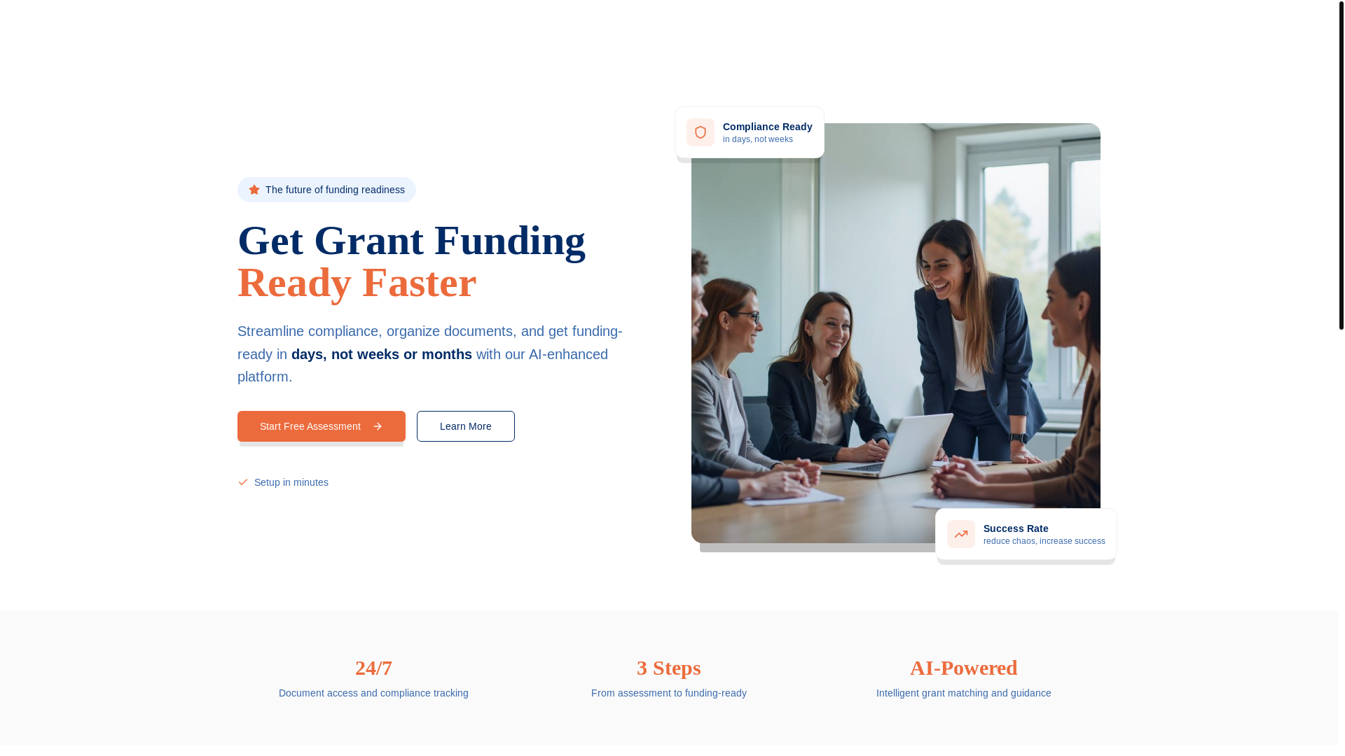 website screenshot of https://grantis.ai/