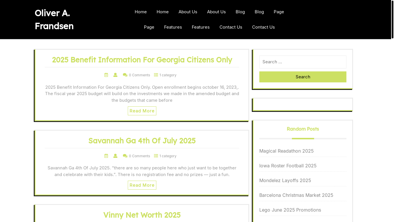 website screenshot of https://oliverfrandsena.pages.dev/