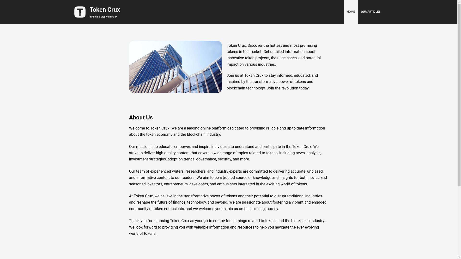 website screenshot of https://token-crux.com/