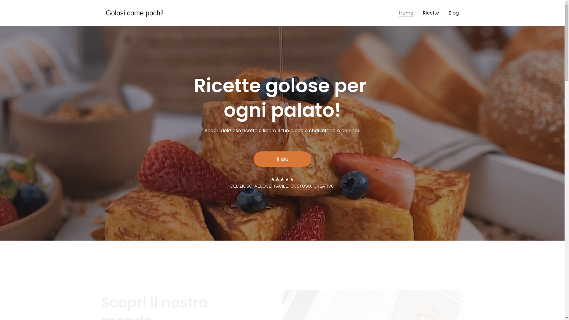 website screenshot of https://ricette.help/