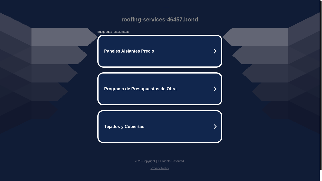 website screenshot of https://roofing-services-46457.bond/