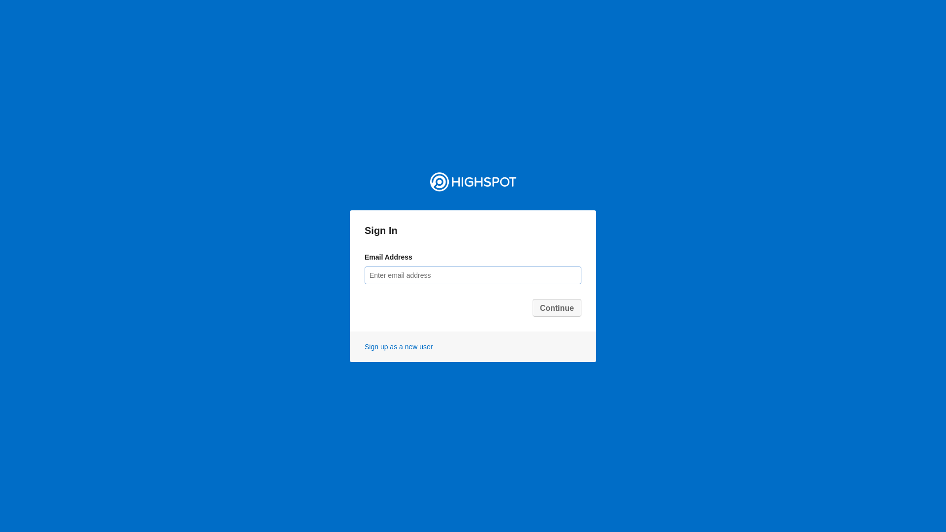 website screenshot of http://app.highspot.com
