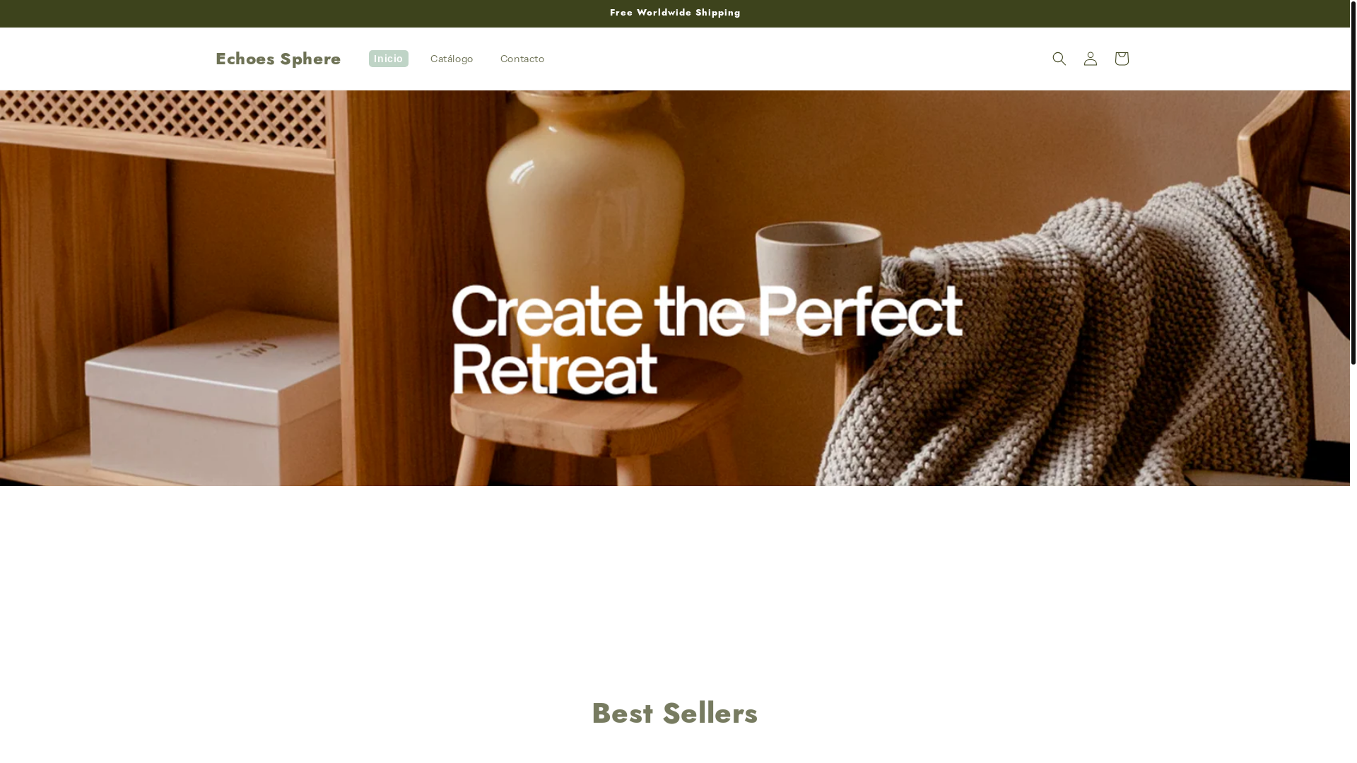 website screenshot of https://echoesphere.store/