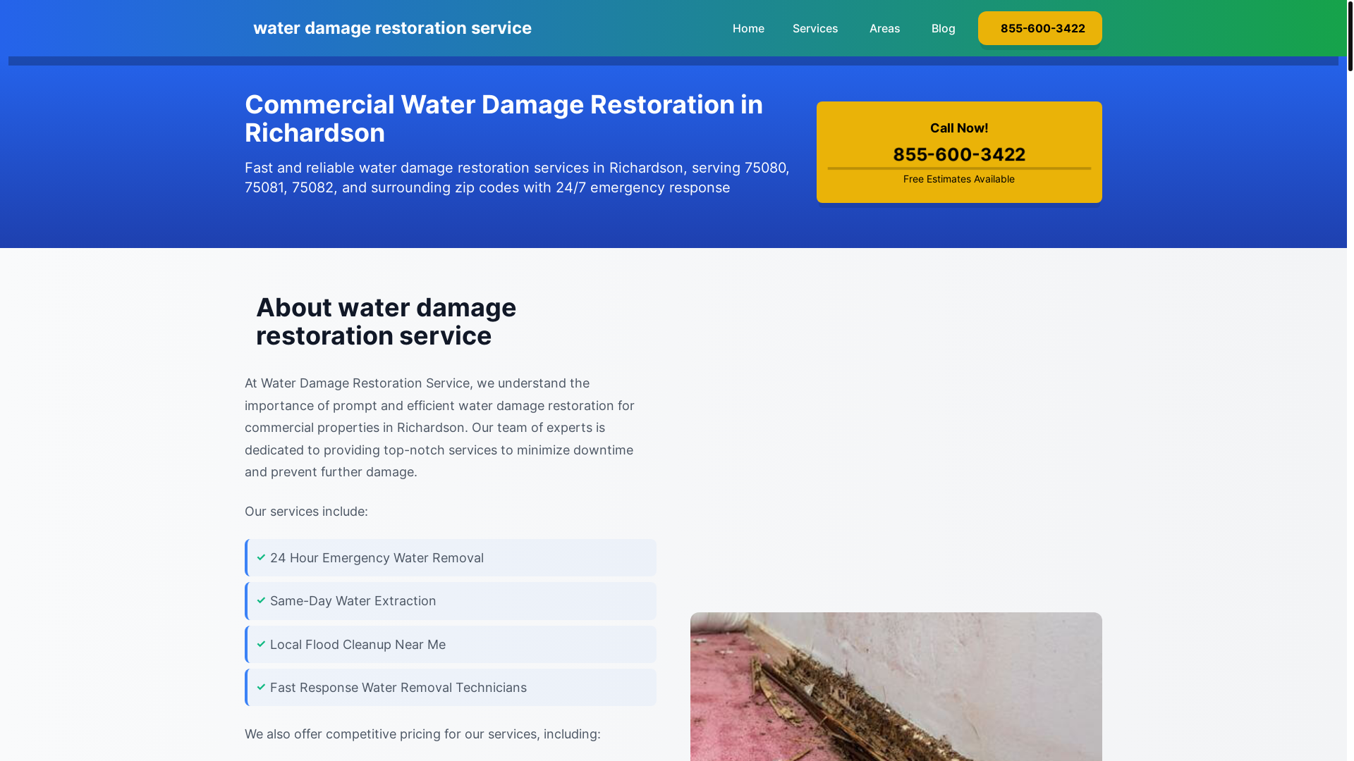 website screenshot of https://commercial-water-damage-richardson.pages.dev/